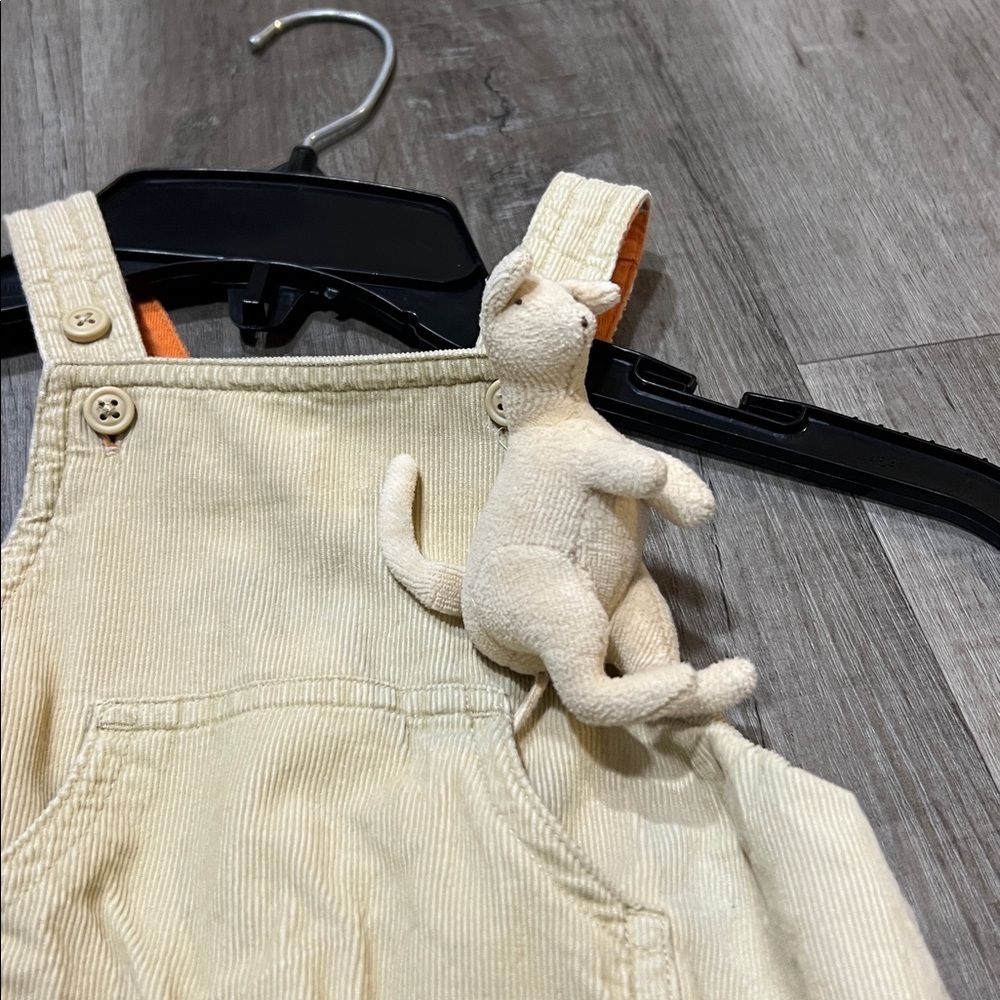 HTF Gymboree Vintage Kangaroo print overalls with stuffed kangaroo size 3-6M - Picture 3 of 14